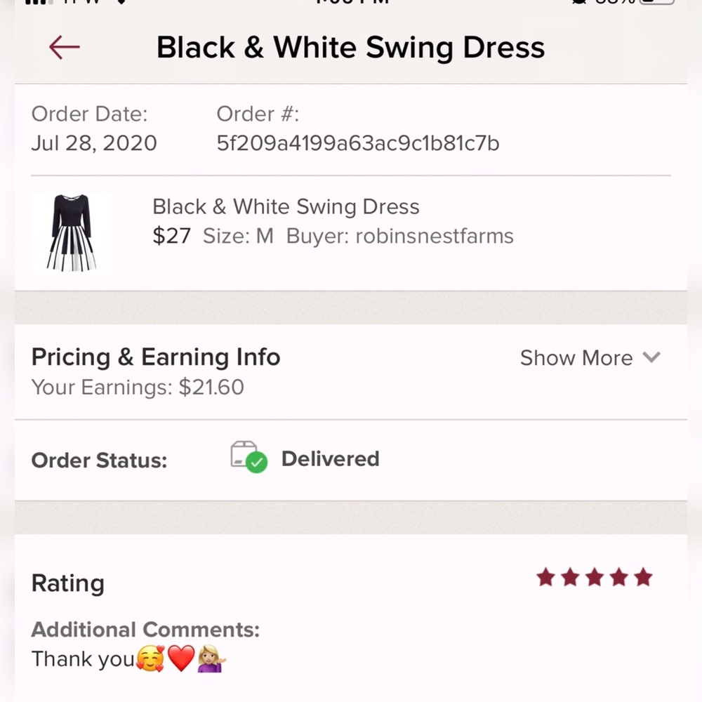 Black & White Swing Dress - Picture 10 of 11